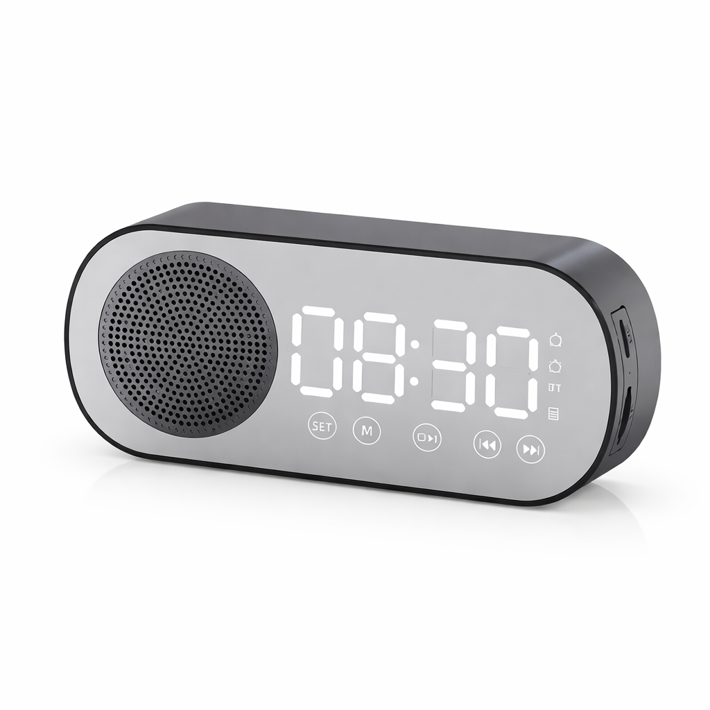 NeuralBeat™ 3-in-1 Smart Bluetooth Speaker & Mirror Alarm Clock