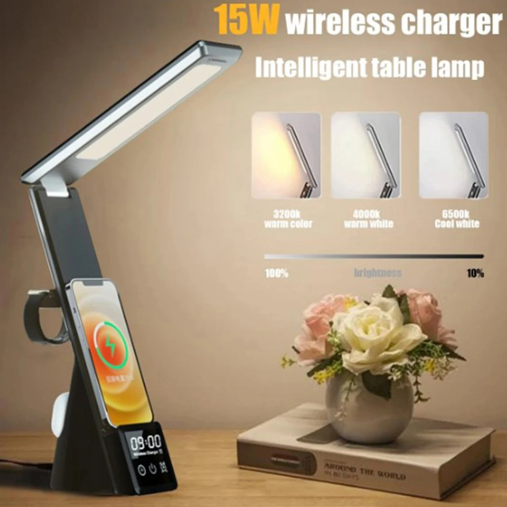 NeuralStation™ 3-in-1 Wireless Charger with LED Lamp & Digital Clock