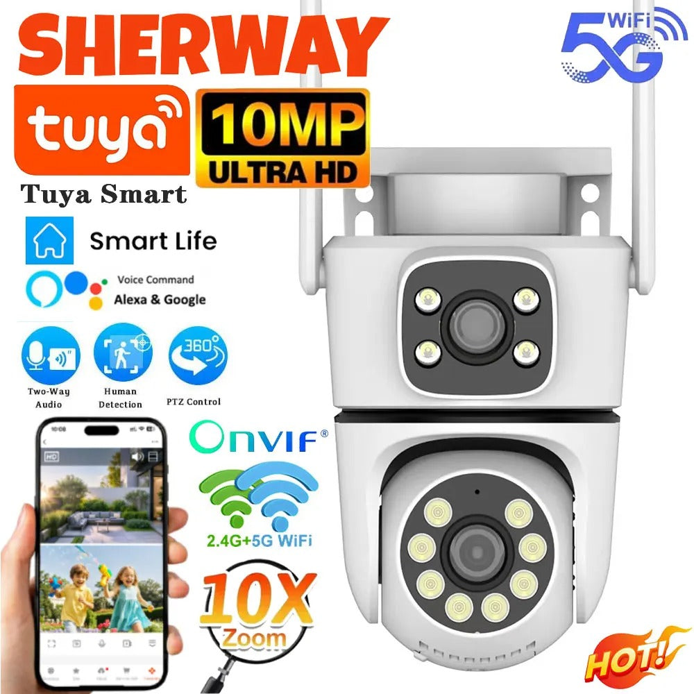 Tuya™ 10MP Dual-Lens 5G WiFi Security Camera
