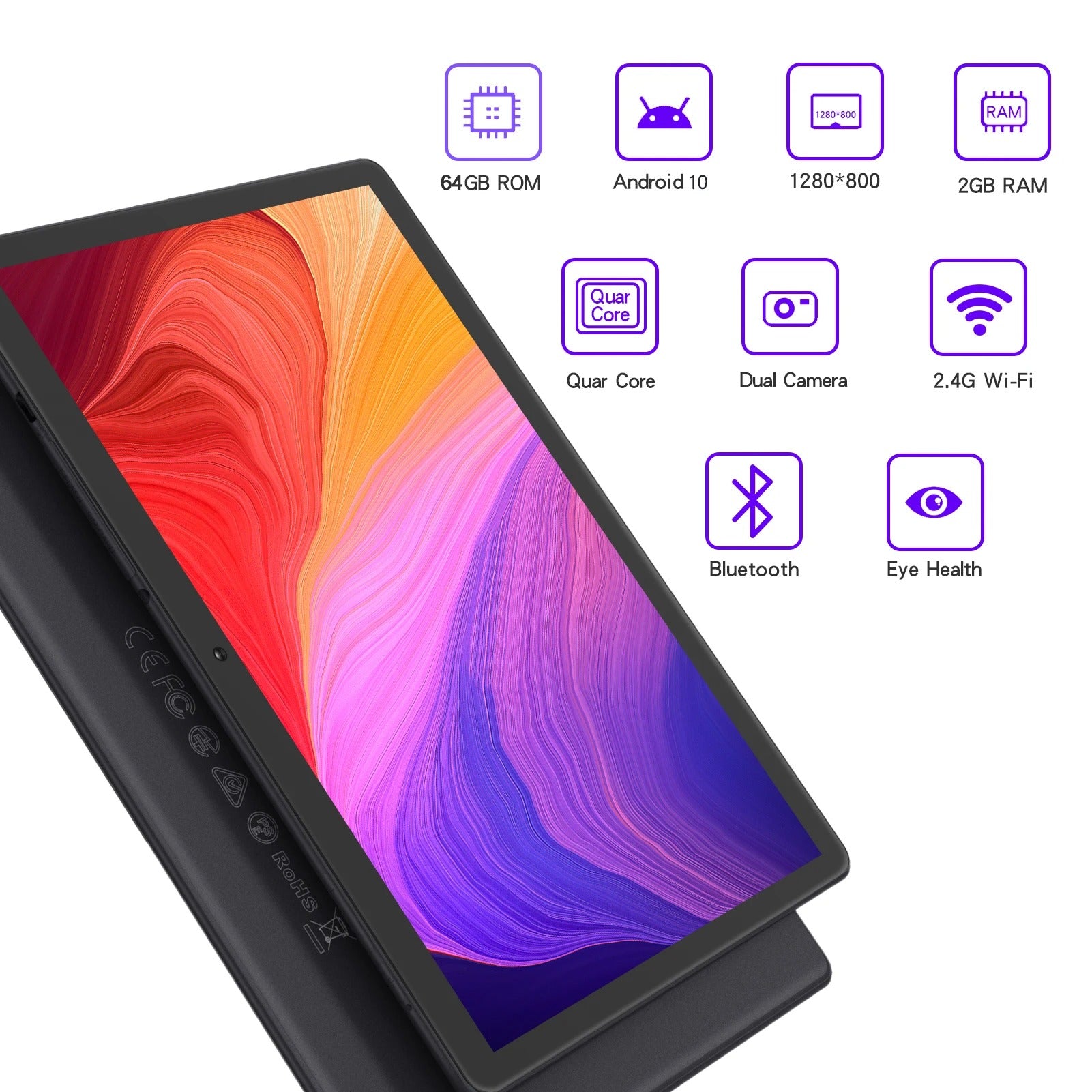 Pritom™ 10-Inch Android 13 Tablet