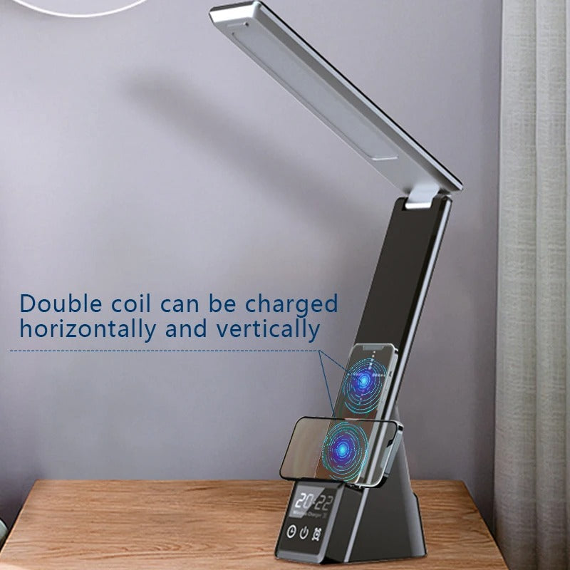 NeuralStation™ 3-in-1 Wireless Charger with LED Lamp & Digital Clock