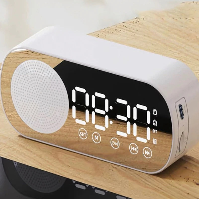 NeuralBeat™ 3-in-1 Smart Bluetooth Speaker & Mirror Alarm Clock